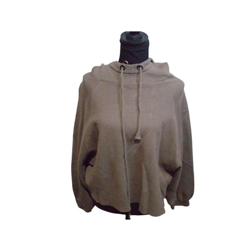 Zara Lilac Gray Woman's Pullover Sweater Hoodie Thick Fabric Size Small